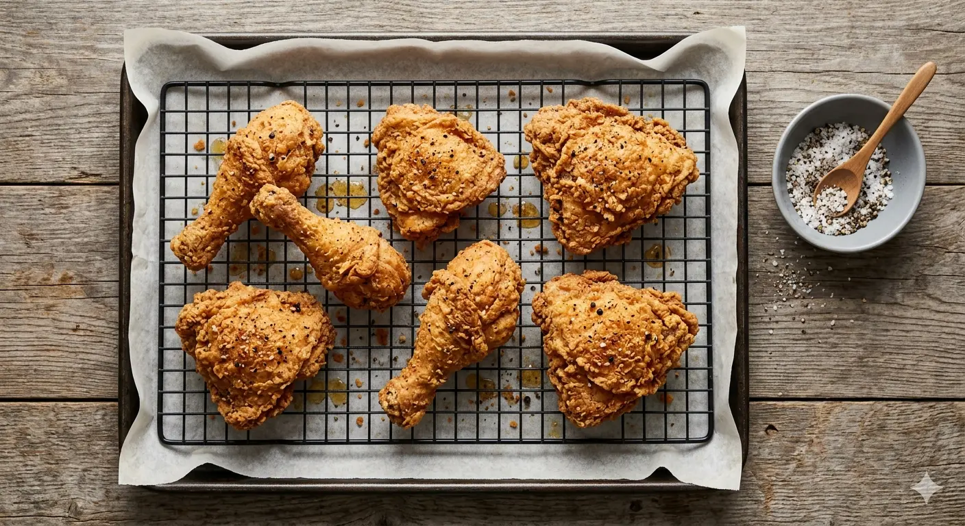 Extra Crispy Fried Chicken Like KFC (Secret Method)