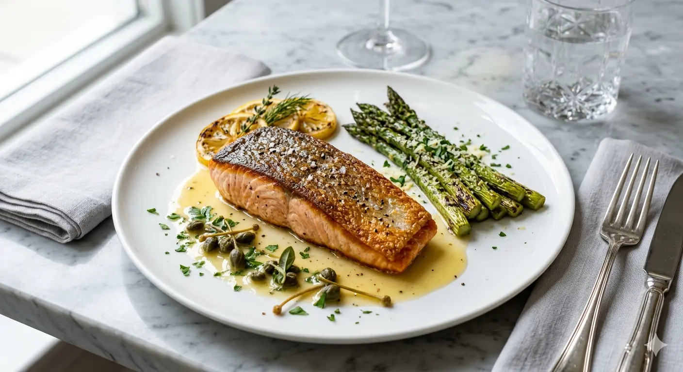 Pan-Seared Salmon with Lemon Butter Sauce (Restaurant-Quality in 15 Minutes!)